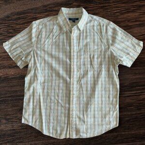 Croft & Barrow Plaid Short Sleeve 100% Cotton Shirt Men's XL
